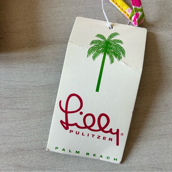 NWT Lilly Pulitzer Pink & Green Floral Clutch Wristlet Purse - Picture 6 of 6